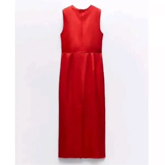 Zara satin effect midi dress - Picture 5 of 7